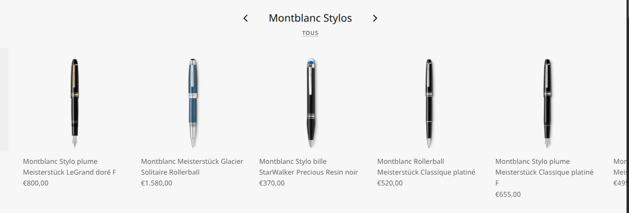 Montblanc Stylos - Cadeaux d'affaires premium
